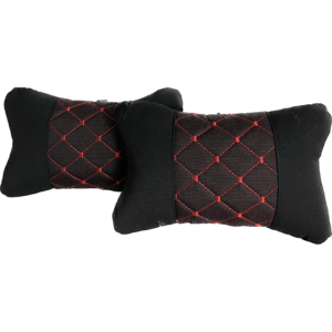 Car Headrest Pillows – Textile – Red threads